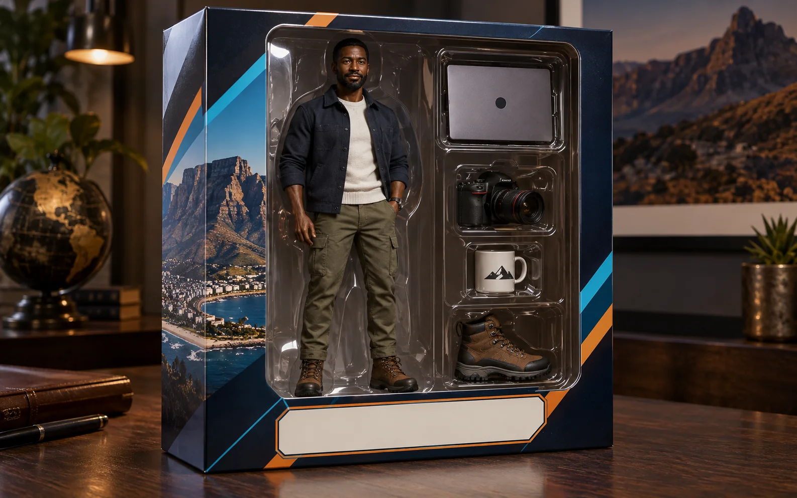 Premium boxed collectible figure with personalised accessories