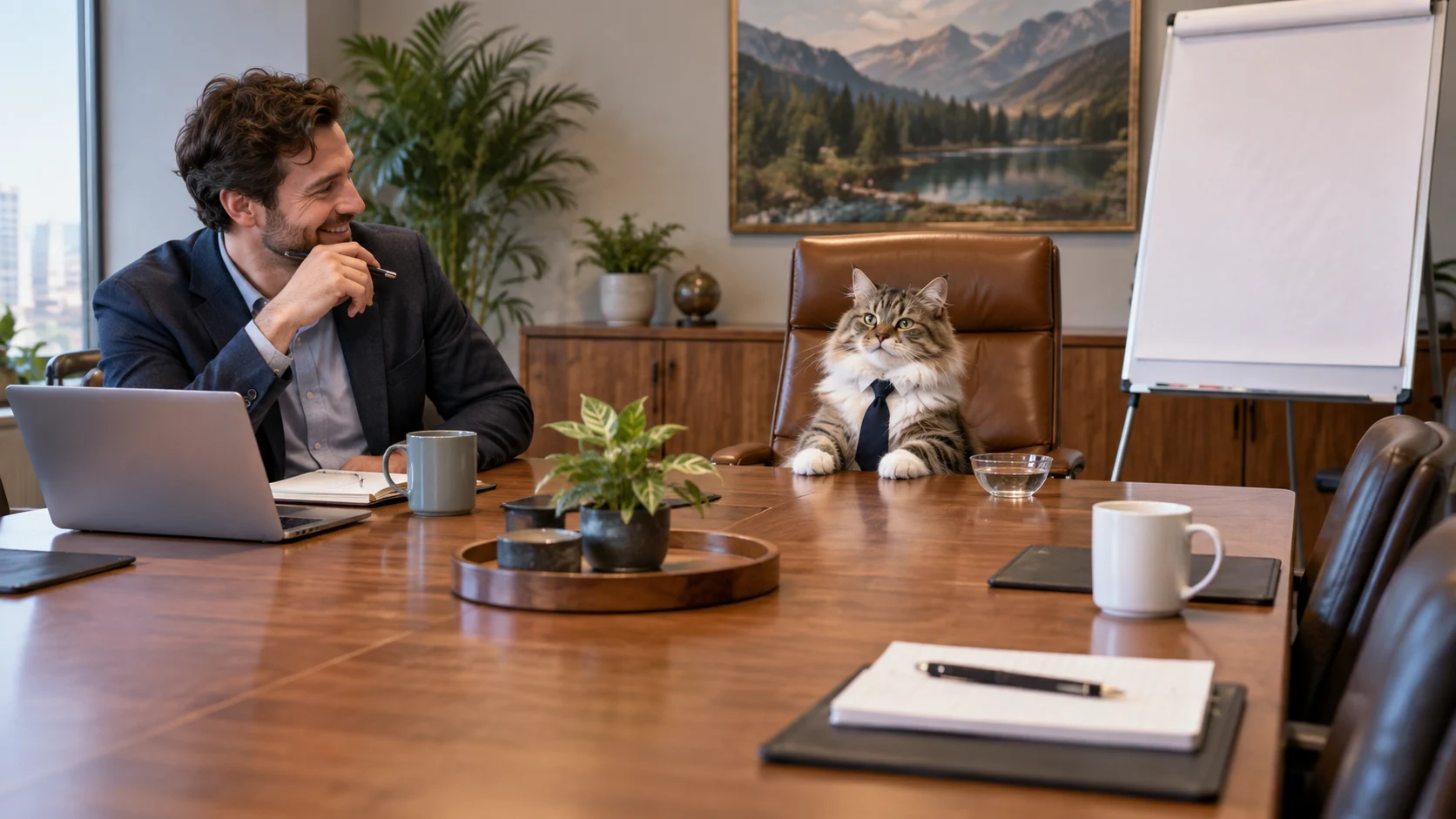 Synthetic illustrative image for Make my pet the meeting chairperson