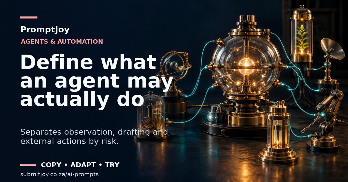 Editorial illustration for Define what an agent may actually do