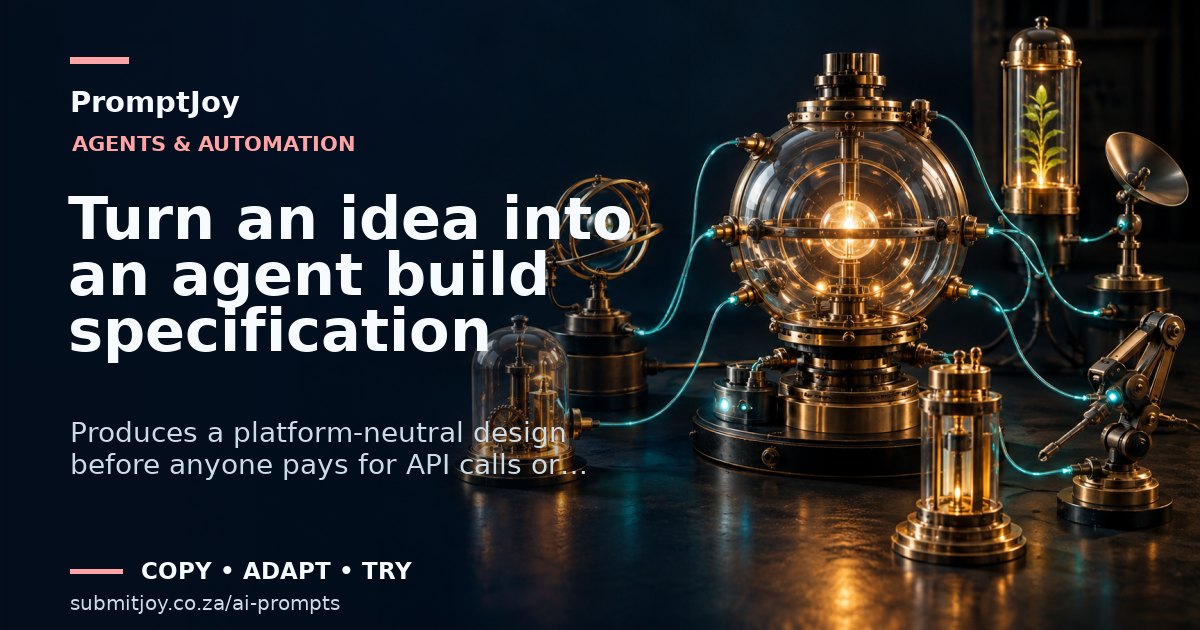 Illustration for Turn an idea into an agent build specification