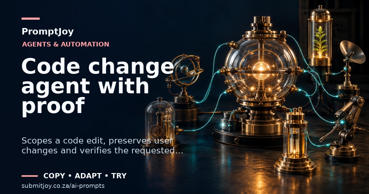 Illustration for Code change agent with proof