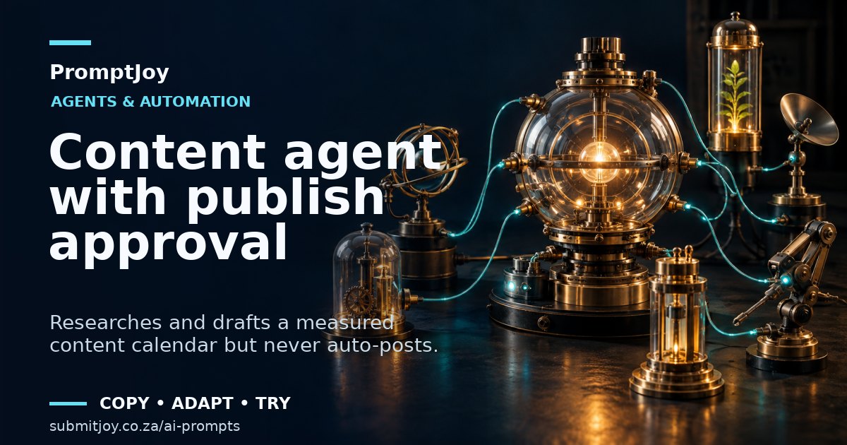 Illustration for Content agent with publish approval