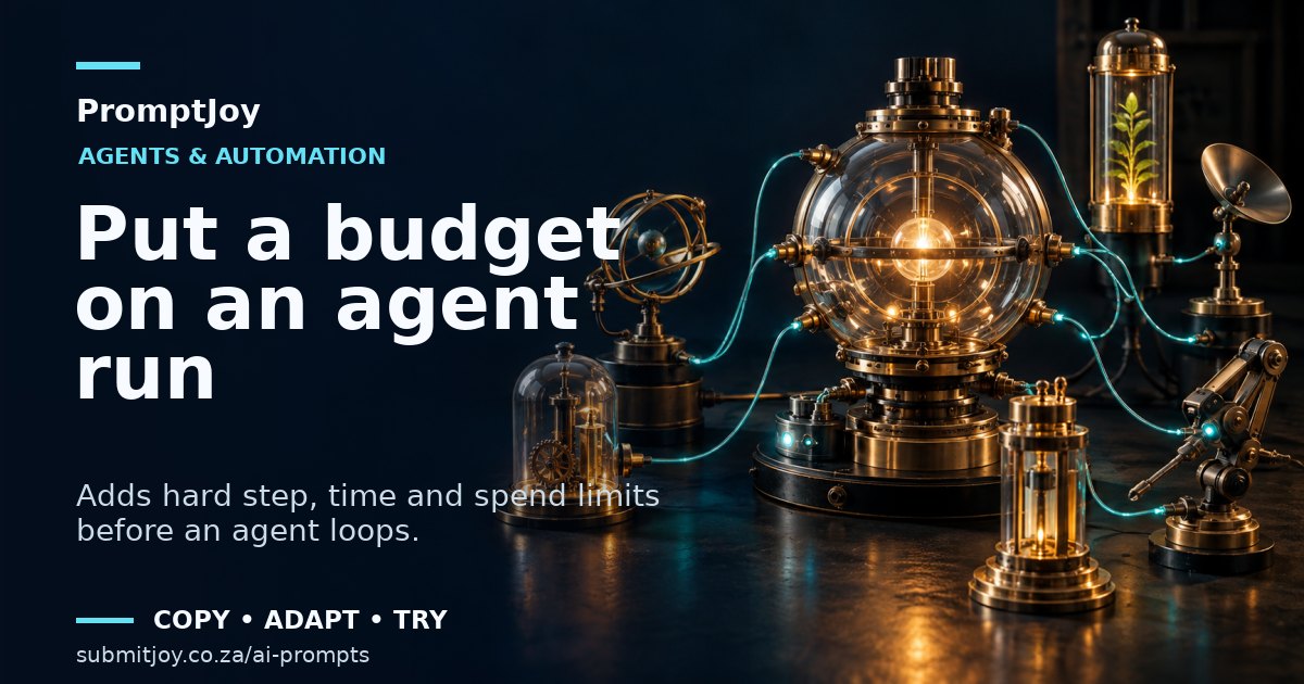 Illustration for Put a budget on an agent run