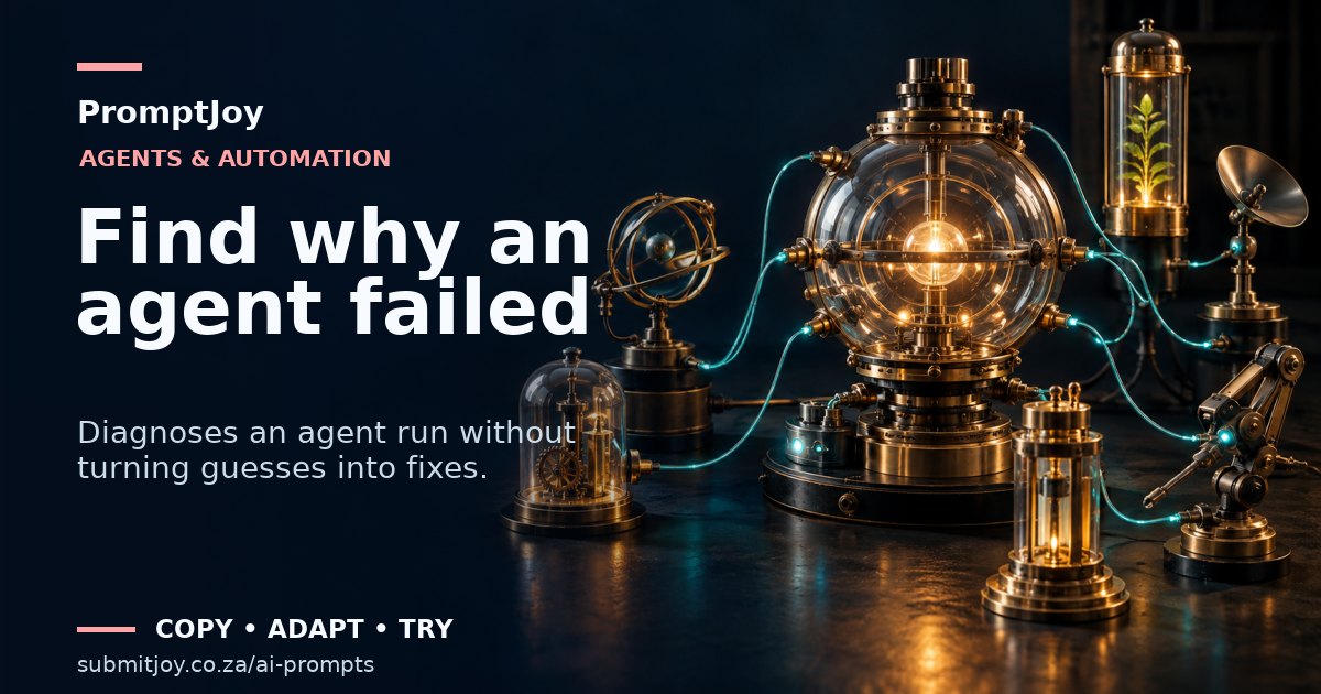 Illustration for Find why an agent failed