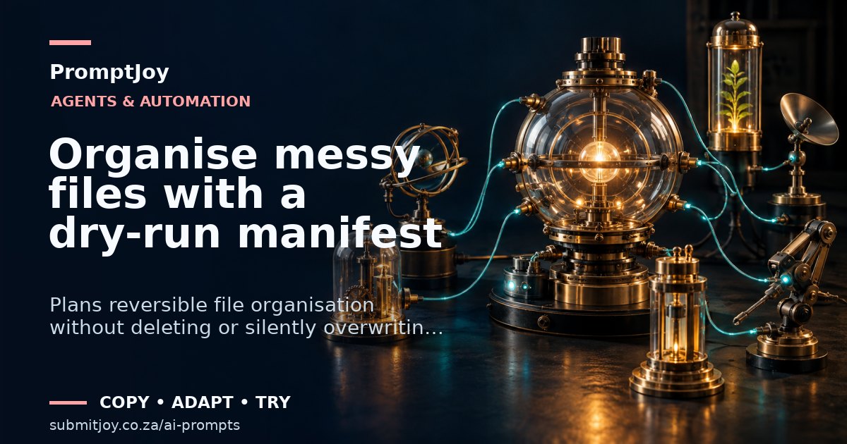 Illustration for Organise messy files with a dry-run manifest