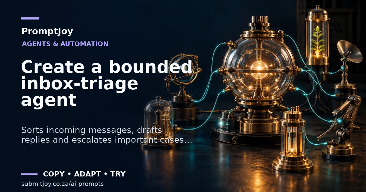 Editorial illustration for Create a bounded inbox-triage agent