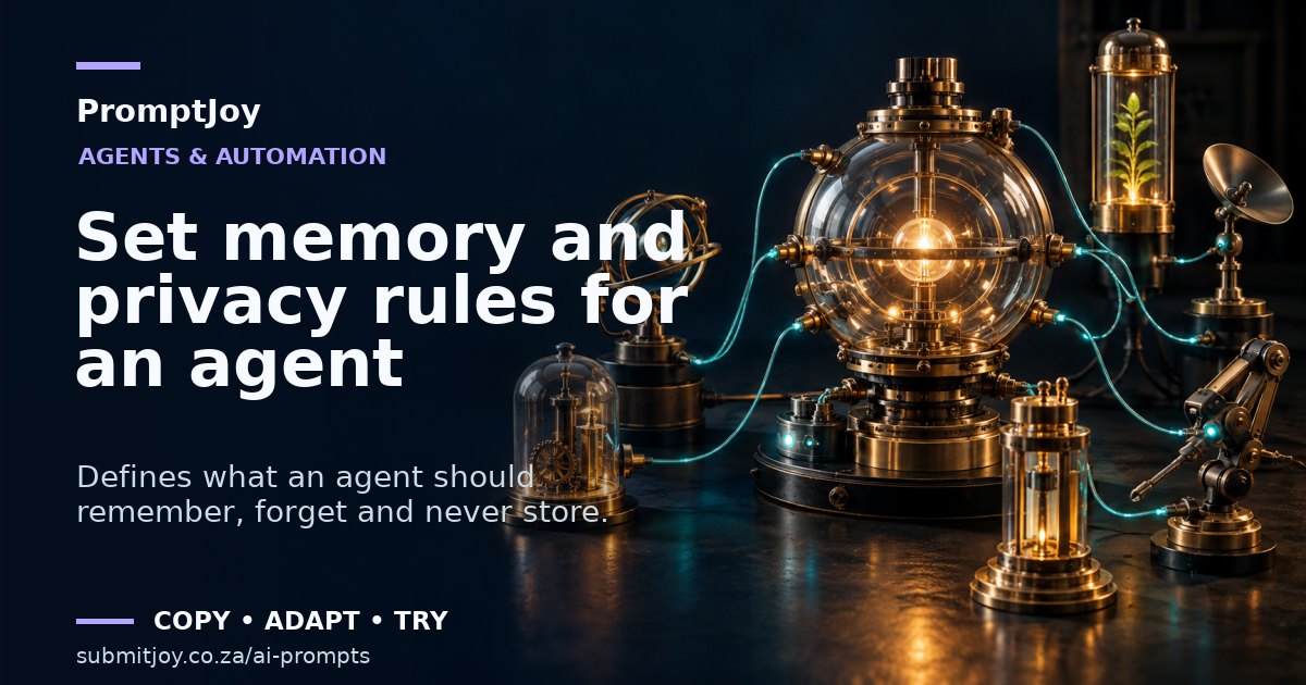 Illustration for Set memory and privacy rules for an agent