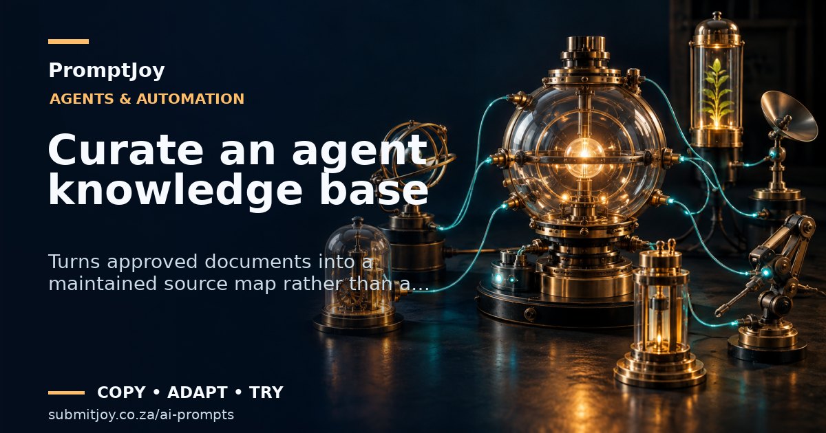 Illustration for Curate an agent knowledge base