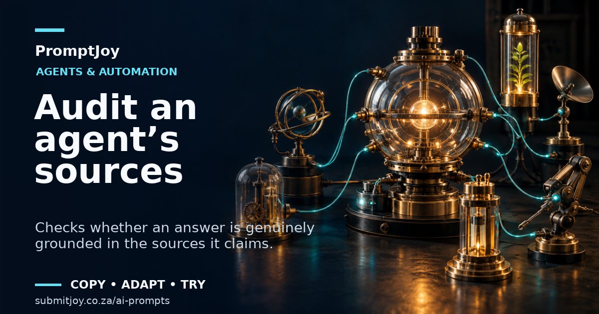 Illustration for Audit an agent’s sources