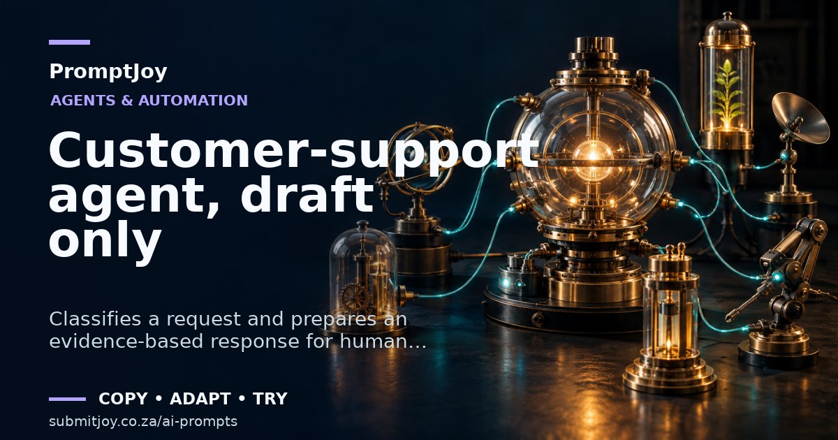 Illustration for Customer-support agent, draft only