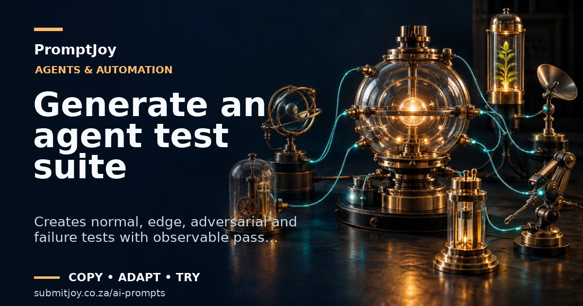 Illustration for Generate an agent test suite