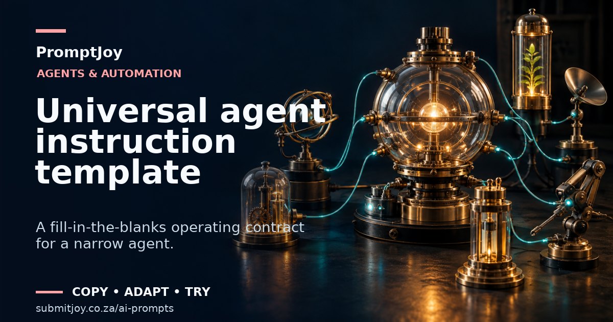 Illustration for Universal agent instruction template