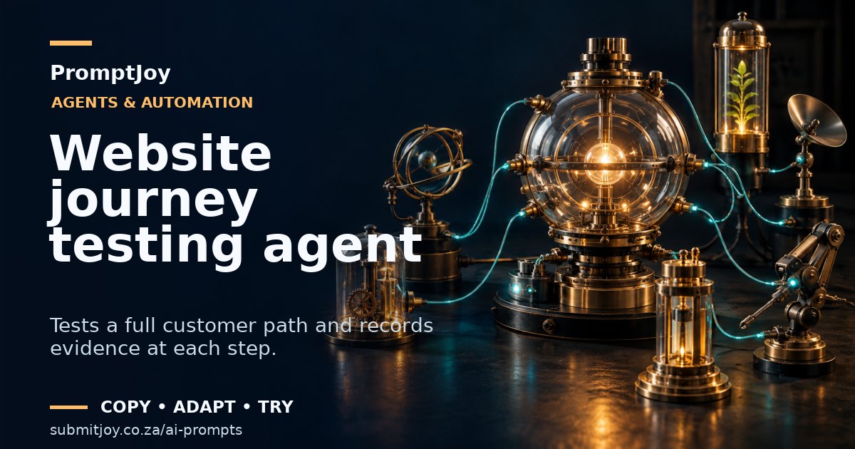Illustration for Website journey testing agent
