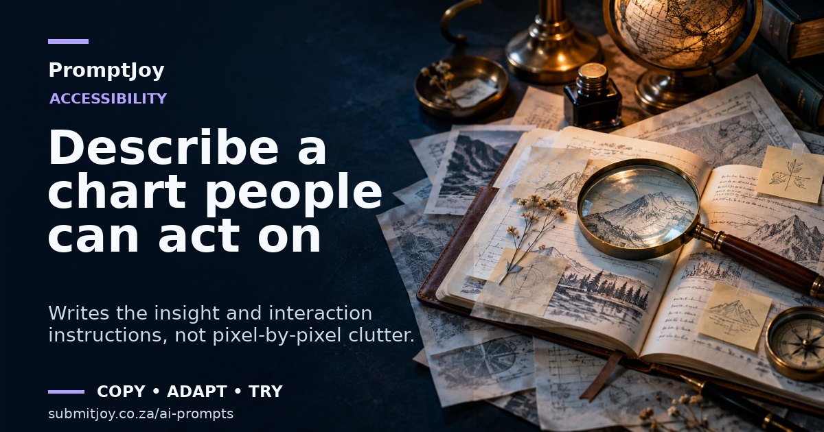 Editorial illustration for Describe a chart people can act on