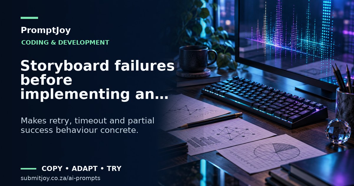 Editorial illustration for Storyboard failures before implementing an API