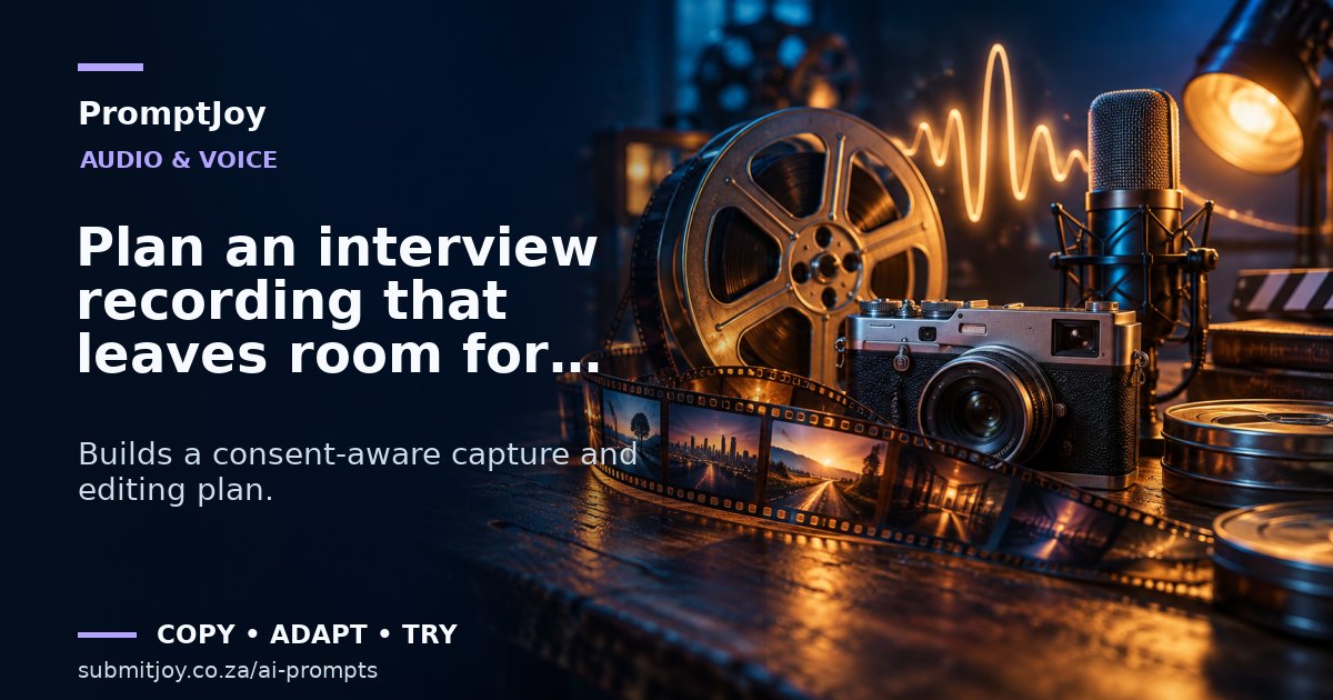 Editorial illustration for Plan an interview recording that leaves room for thought