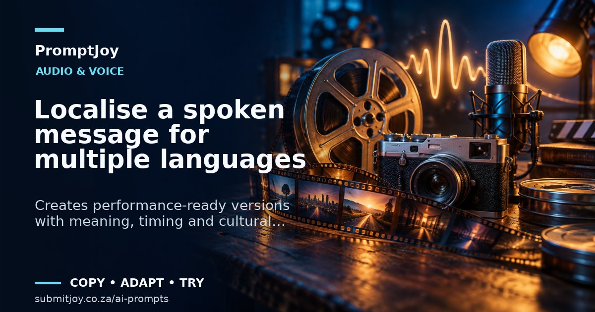 Editorial illustration for Localise a spoken message for multiple languages