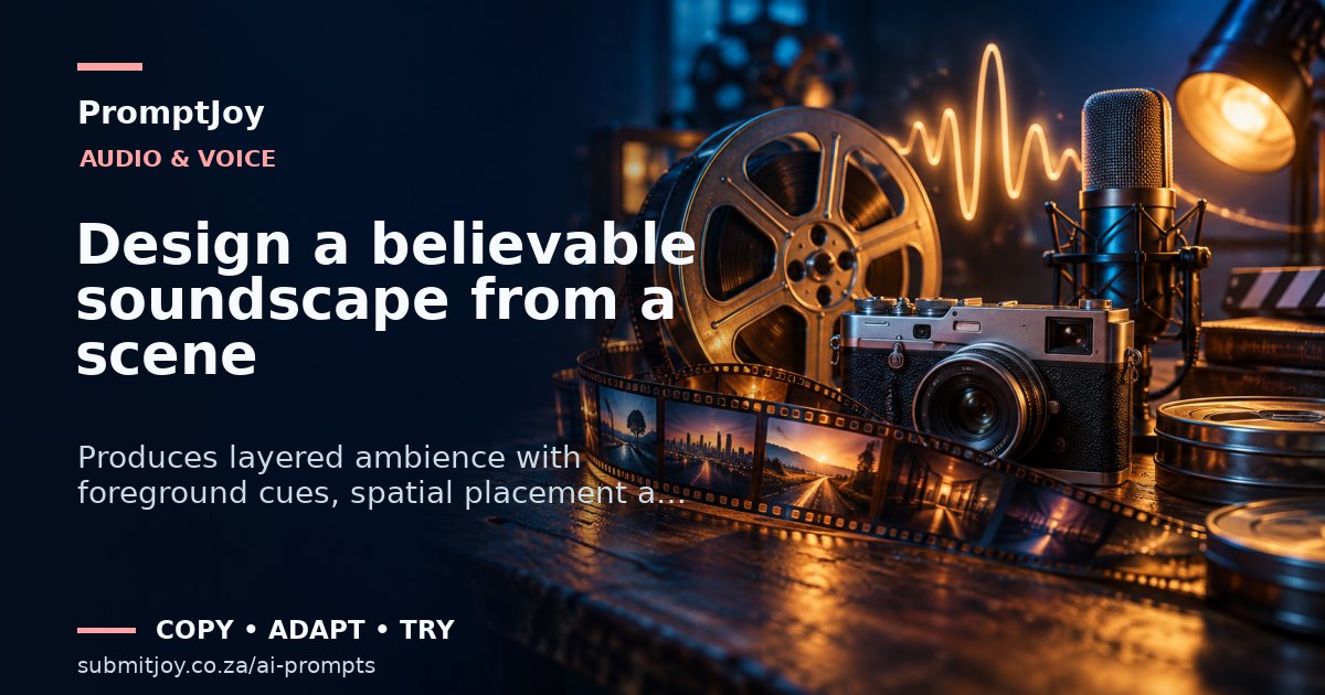 Illustration for Design a believable soundscape from a scene