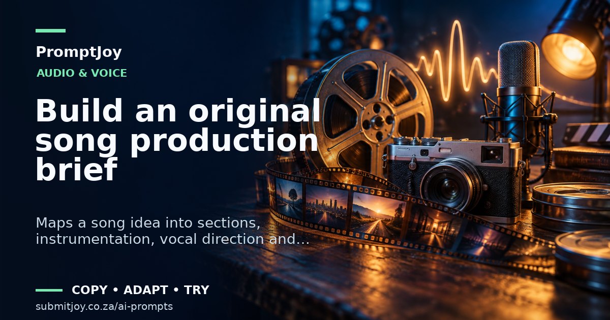 Illustration for Build an original song production brief