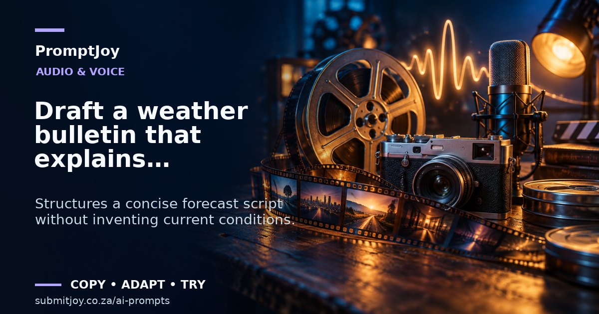 Editorial illustration for Draft a weather bulletin that explains uncertainty