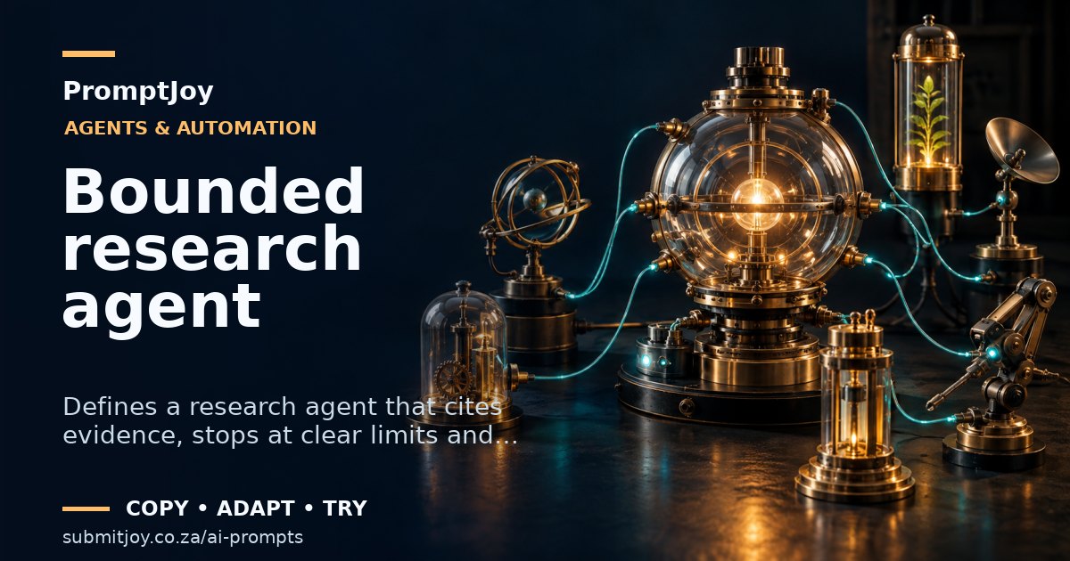 Illustration for Bounded research agent
