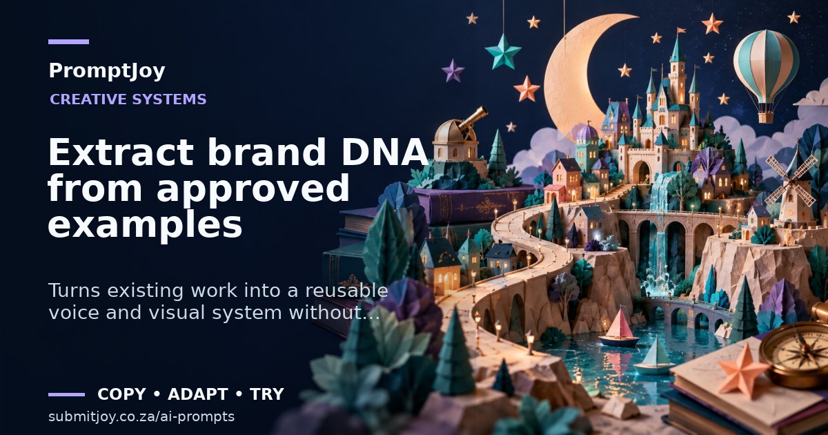 Illustration for Extract brand DNA from approved examples