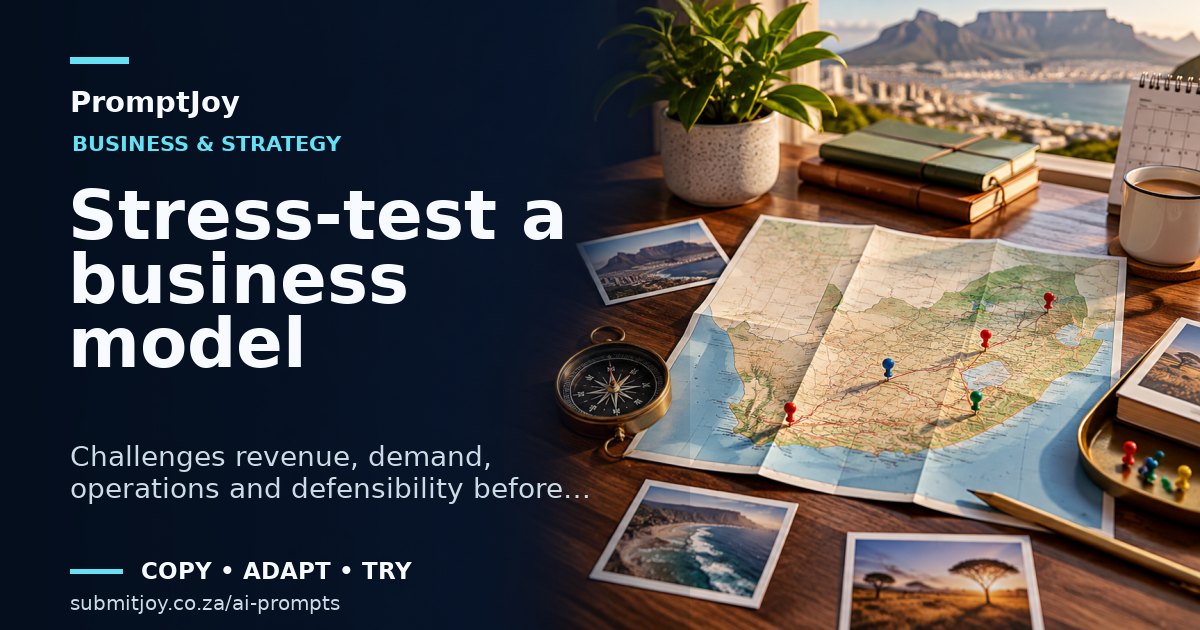 Editorial illustration for Stress-test a business model