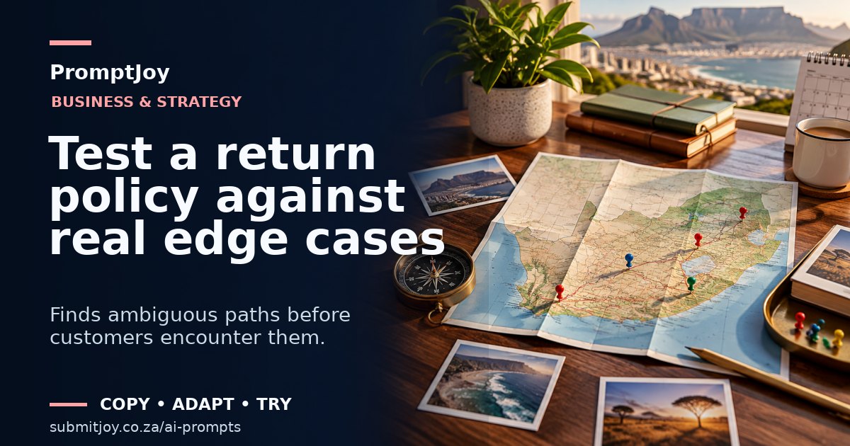 Editorial illustration for Test a return policy against real edge cases