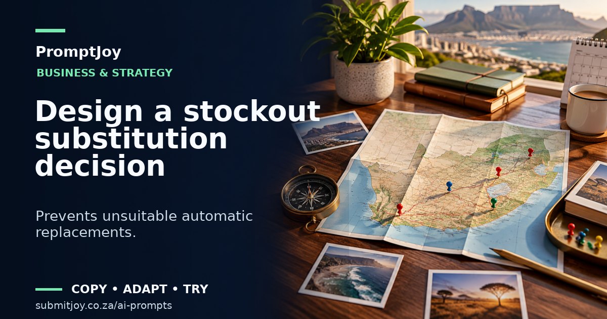 Editorial illustration for Design a stockout substitution decision