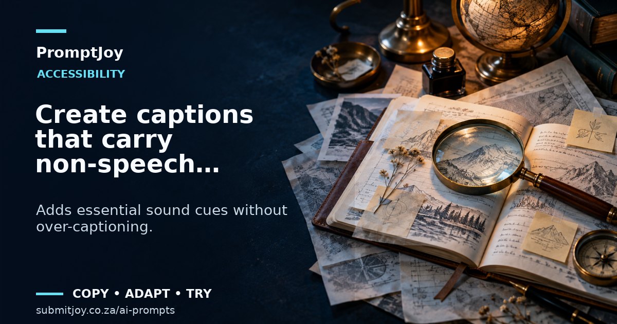 Editorial illustration for Create captions that carry non-speech meaning
