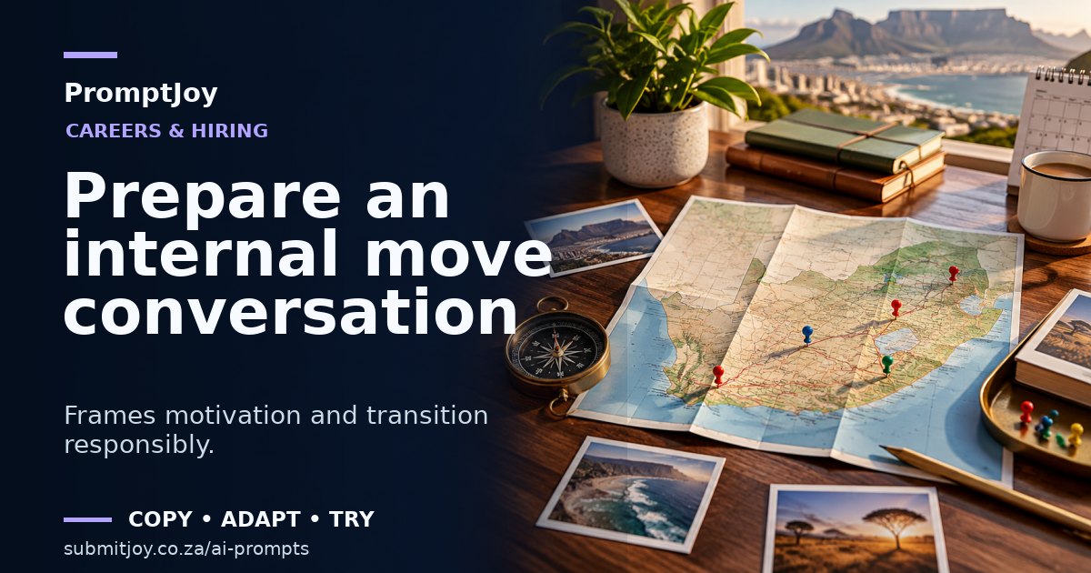 Editorial illustration for Prepare an internal move conversation