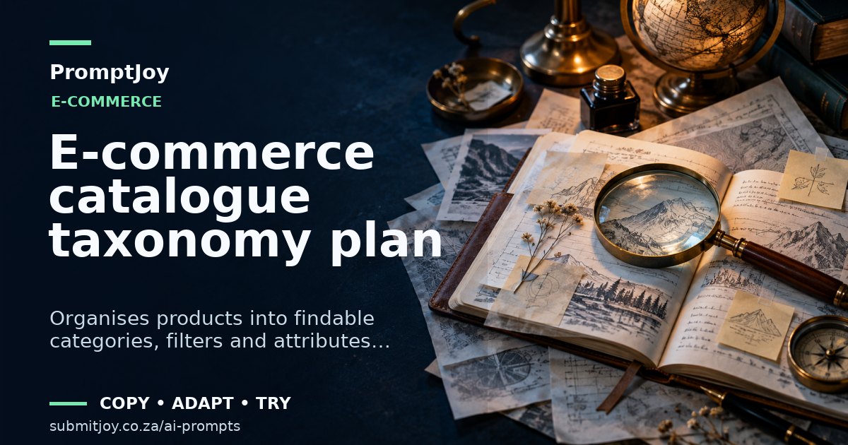 Illustration for E-commerce catalogue taxonomy plan