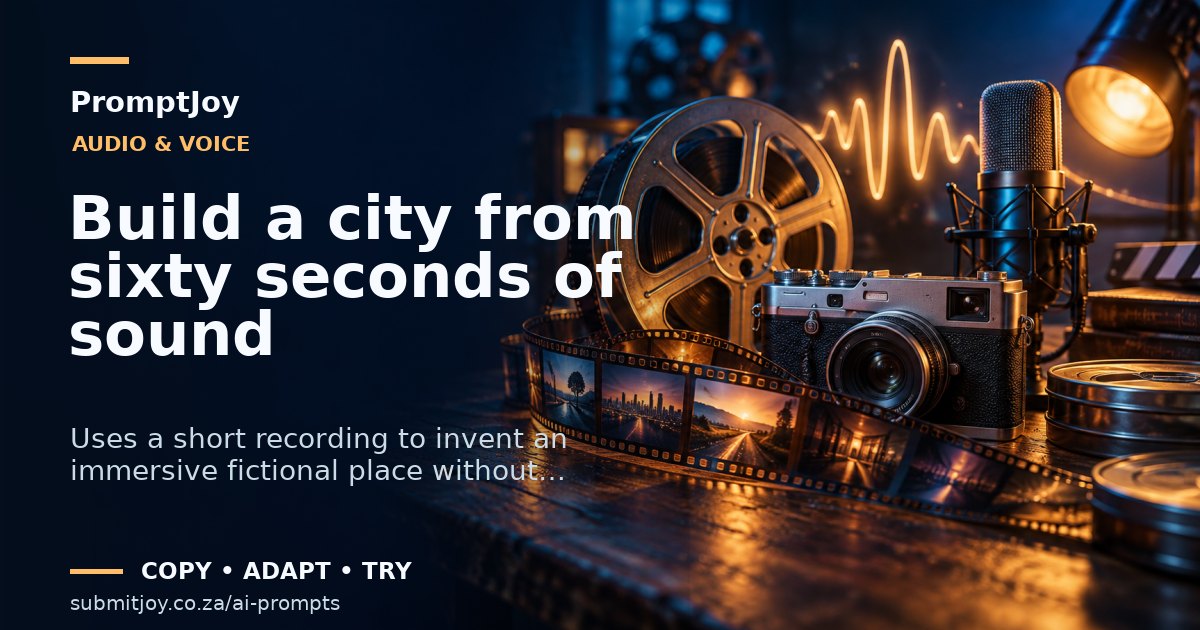 Illustration for Build a city from sixty seconds of sound