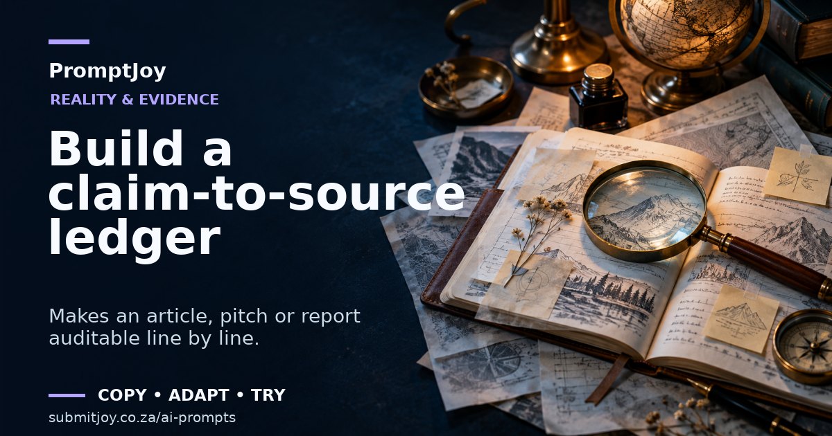 Editorial illustration for Build a claim-to-source ledger