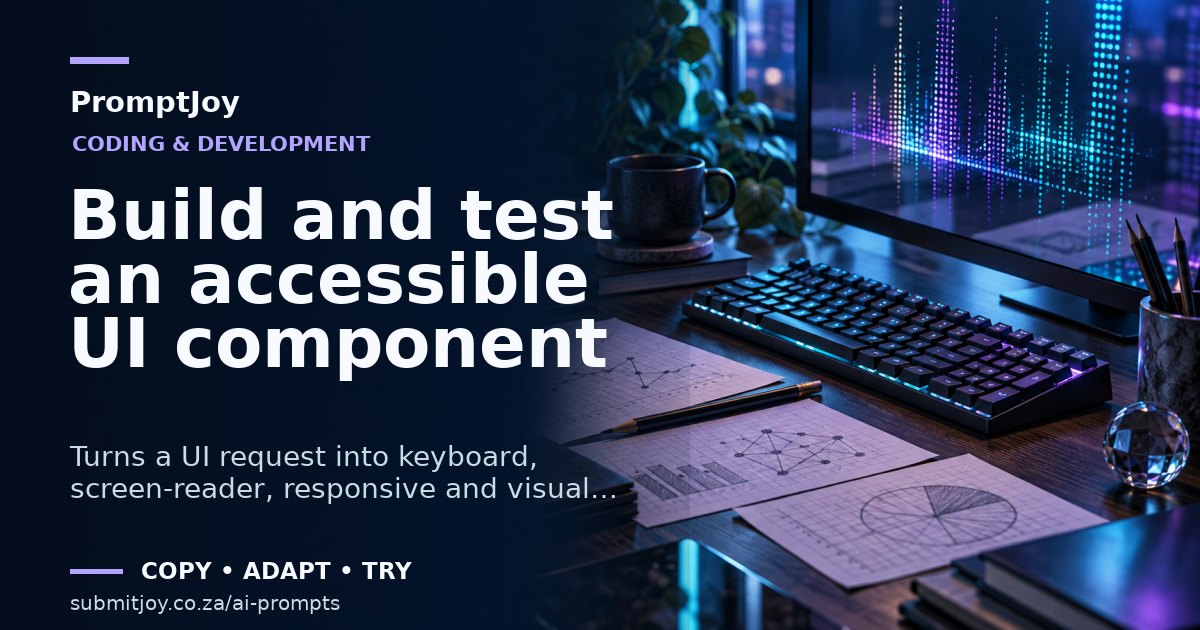 Illustration for Build and test an accessible UI component