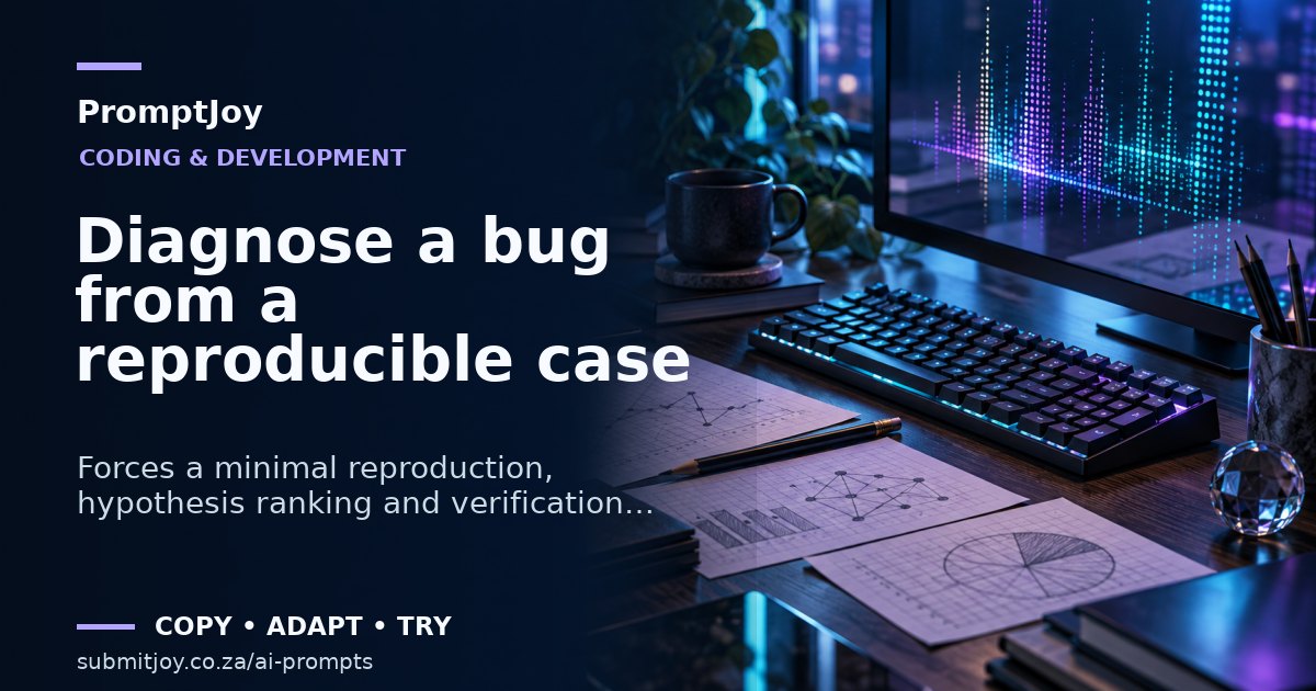 Editorial illustration for Diagnose a bug from a reproducible case