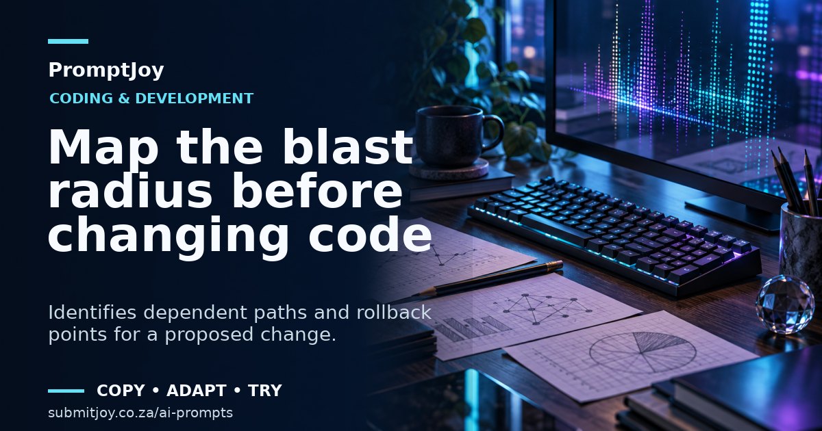 Editorial illustration for Map the blast radius before changing code