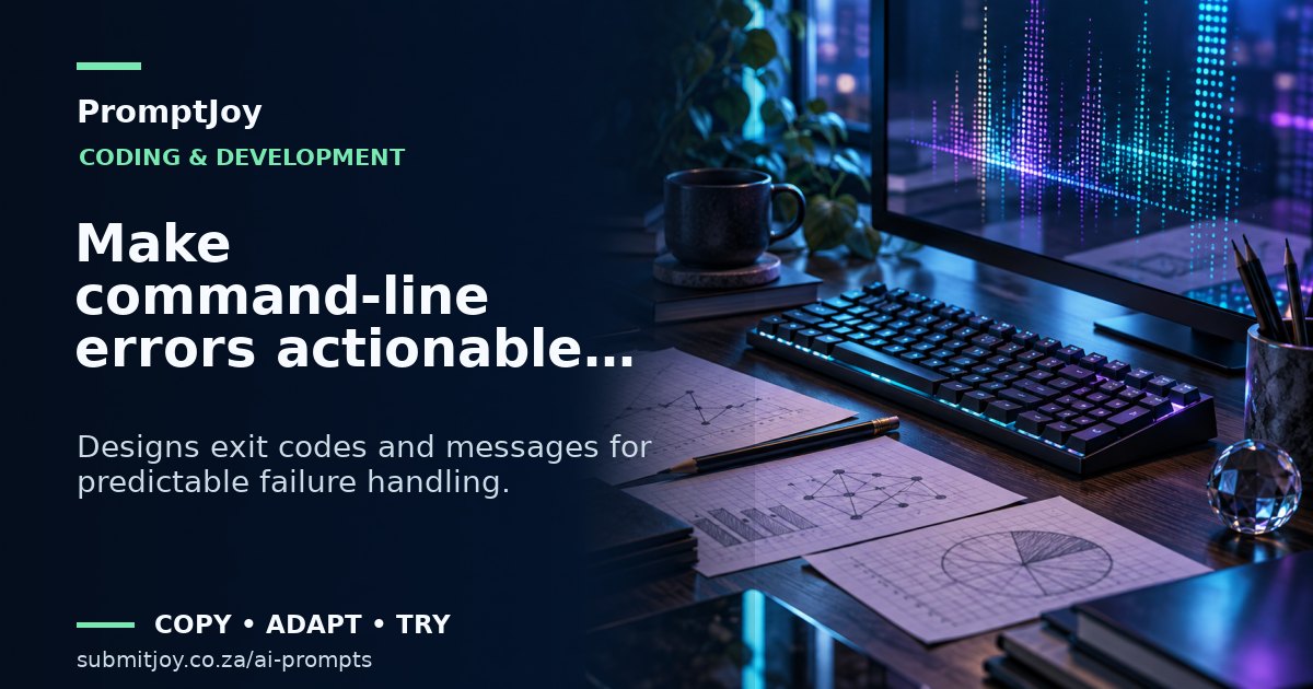 Editorial illustration for Make command-line errors actionable and stable