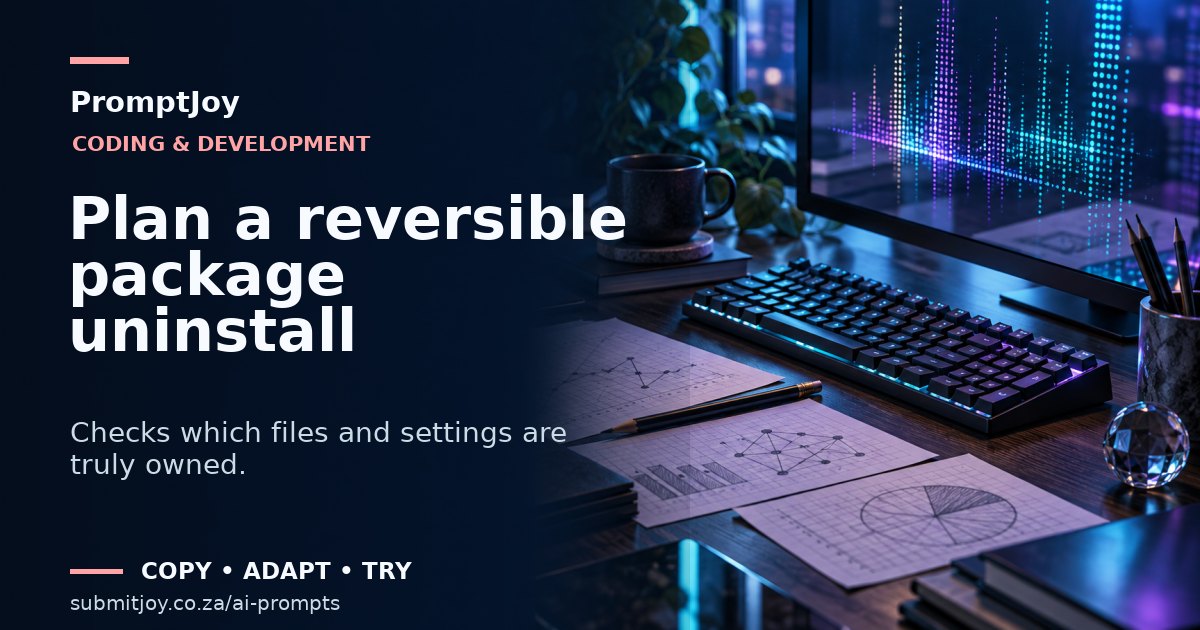 Editorial illustration for Plan a reversible package uninstall