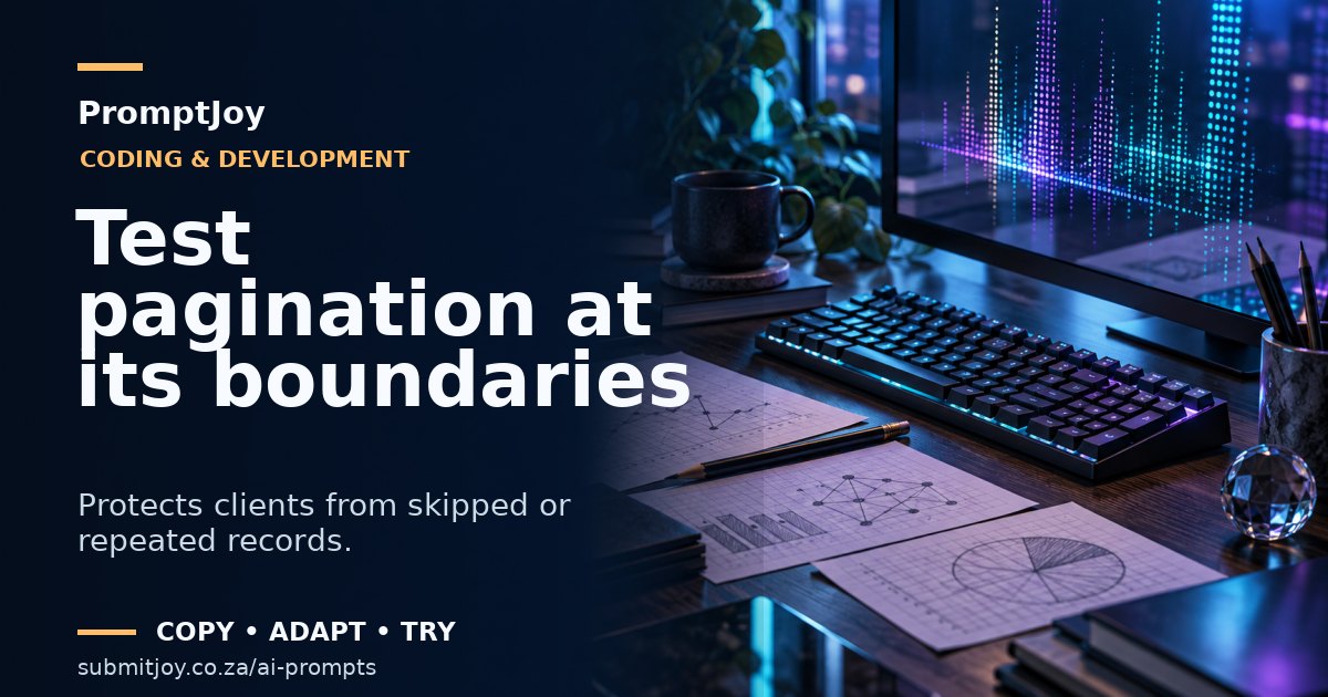 Editorial illustration for Test pagination at its boundaries