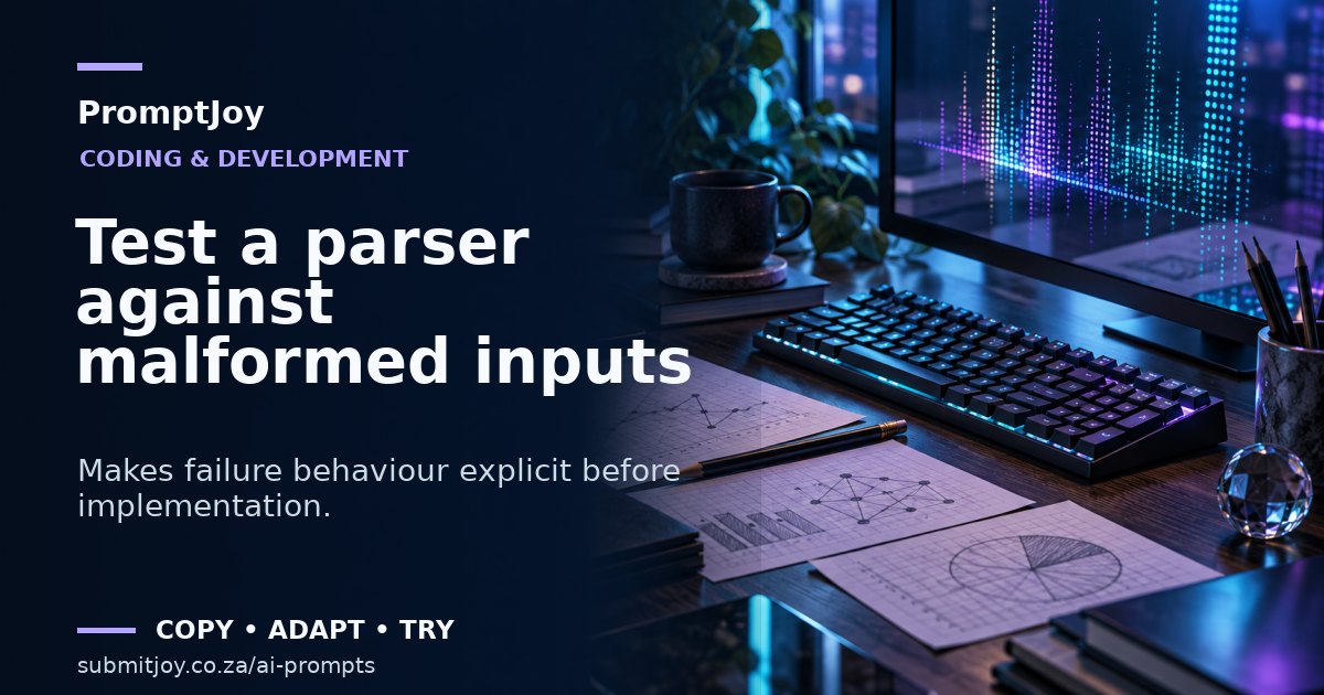 Editorial illustration for Test a parser against malformed inputs