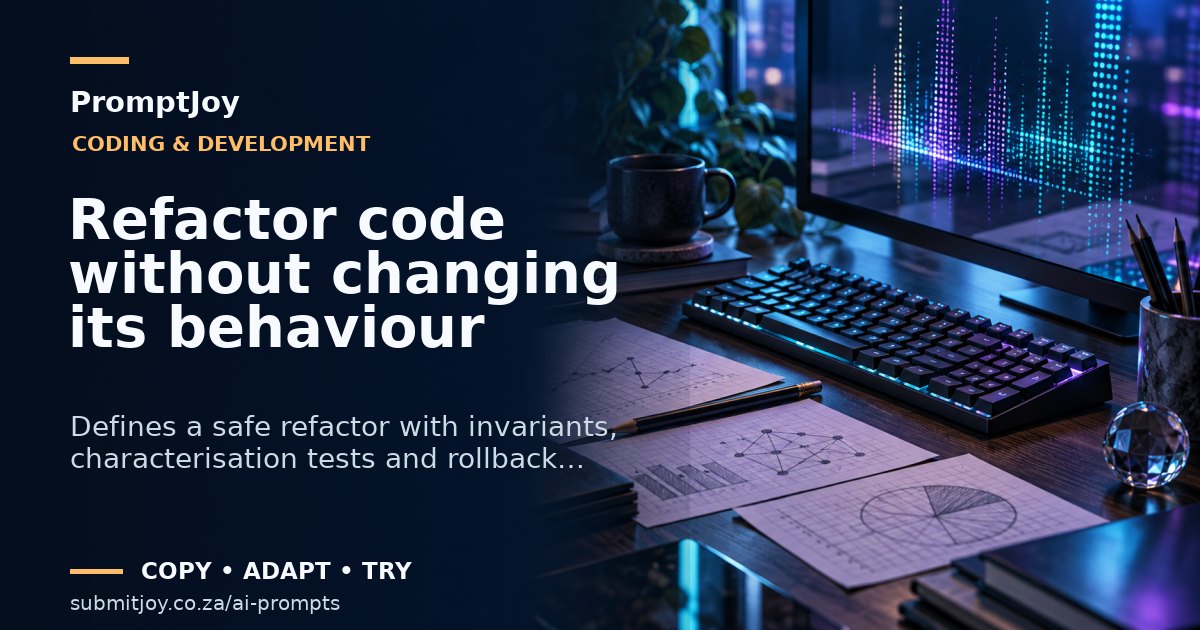 Illustration for Refactor code without changing its behaviour