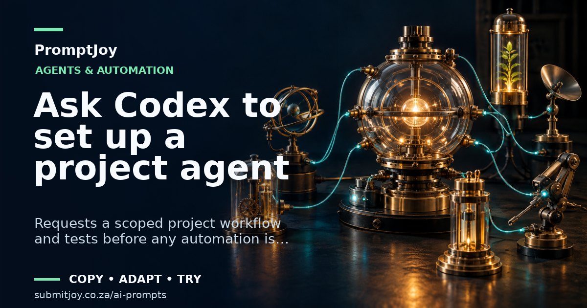 Illustration for Ask Codex to set up a project agent