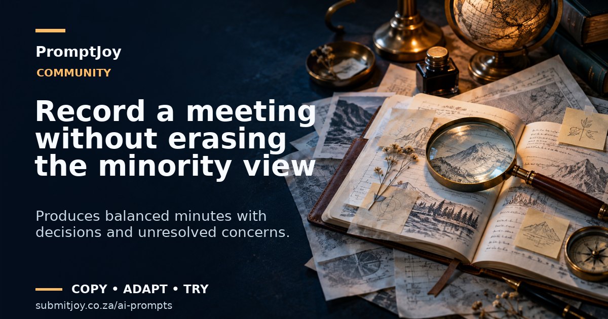 Illustration for Record a meeting without erasing the minority view