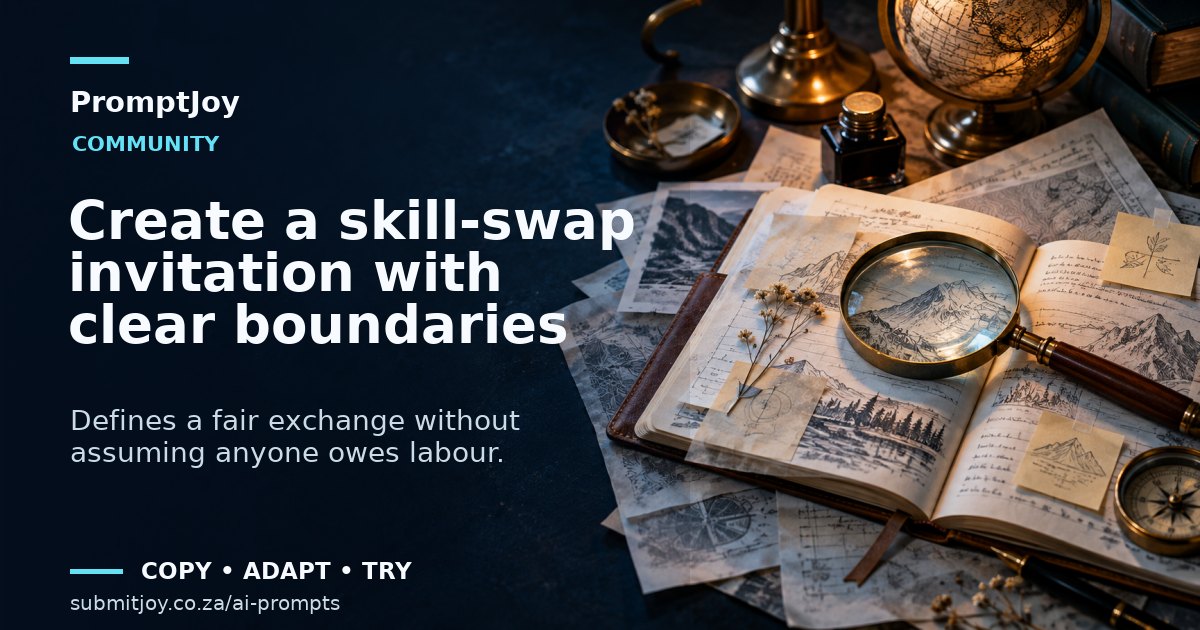 Illustration for Create a skill-swap invitation with clear boundaries
