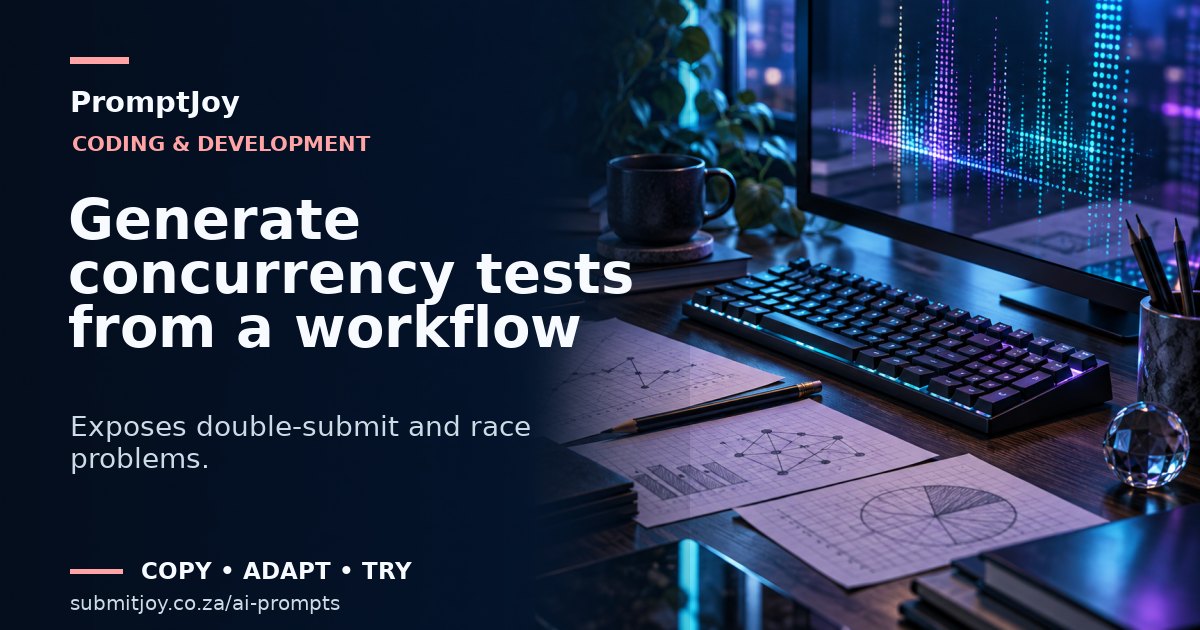 Editorial illustration for Generate concurrency tests from a workflow