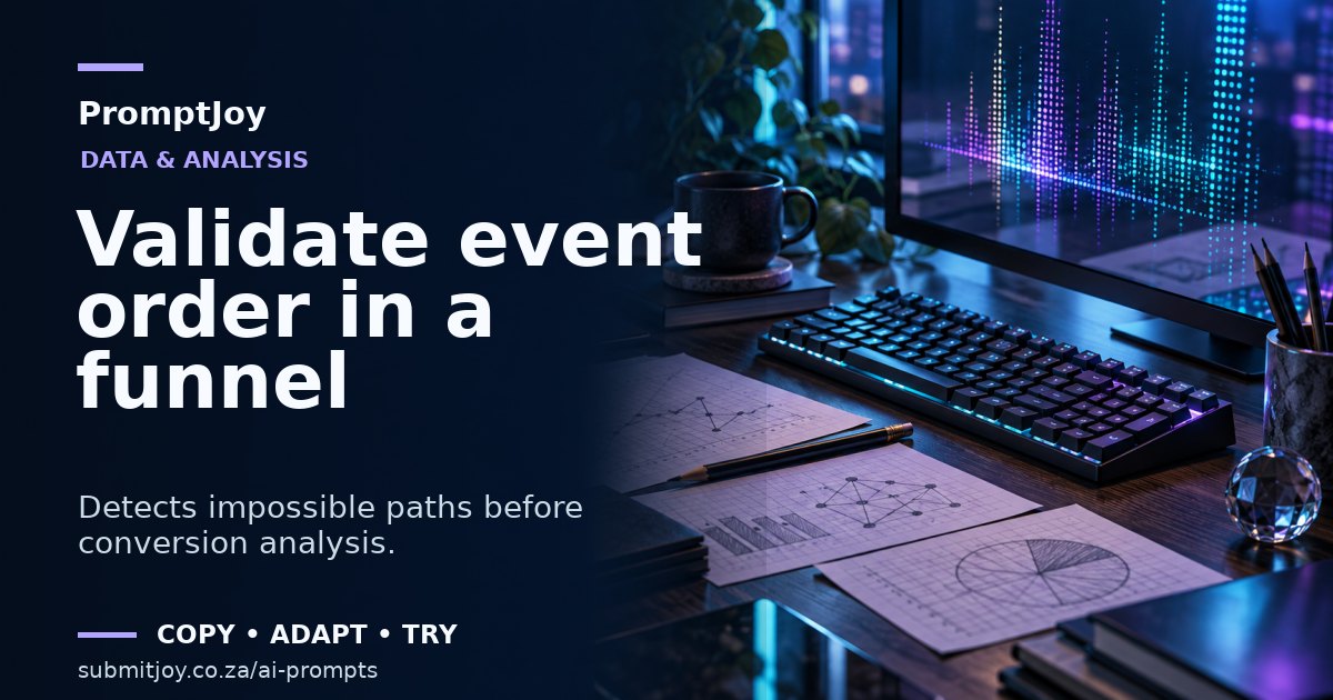 Illustration for Validate event order in a funnel