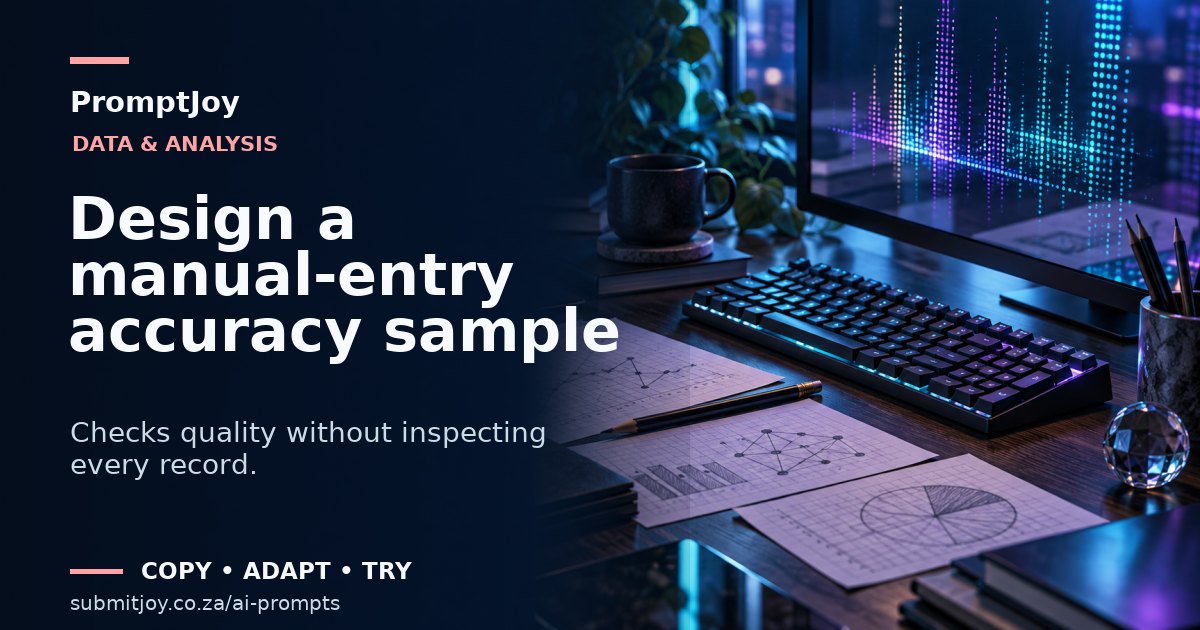 Editorial illustration for Design a manual-entry accuracy sample