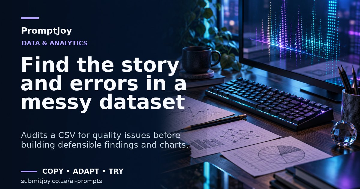 Illustration for Find the story and errors in a messy dataset