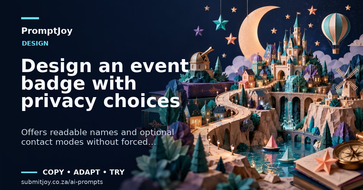 Illustration for Design an event badge with privacy choices